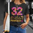 32 Jahre Alter Geburtstag Prinzessin Blume Ist Mein 32 Geburtstag T-Shirt Geschenke für Sie