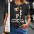 33 Geburtstag Herren Damen 1991 Original Awesome Teddybär T-Shirt Geschenke für Sie