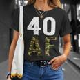 40 Af Vintage 40Th Birthday Military T-Shirt Gifts for Her