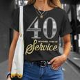 40 Years Of Service 40Th Employee Anniversary Appreciation T-Shirt Gifts for Her