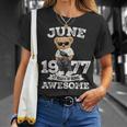 47 Year Old Awesome June 1977 47Th Birthday Boys T-Shirt Gifts for Her