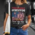 4Th July Fireworks Director I Run Us Flag America Men T-Shirt Gifts for Her