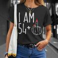 I Am 54 Plus 1 Middle Finger 55Th Women's Birthday T-Shirt Gifts for Her