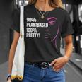 90 Plant-Based 100 Pretty -Plant-Based Or Vegan Diet T-Shirt Gifts for Her