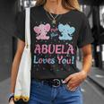 Abuela Gender Reveal Pink Or Blue Matching Family Elephant T-Shirt Gifts for Her