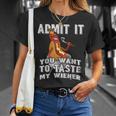 Admit It You Want To Taste My Wiener Bbq Hot Dog Sausage T-Shirt Gifts for Her
