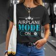 Airplane Mode On Aviator Aviation Pilot T-Shirt Gifts for Her