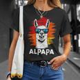 Alpapa Alpaka Lama Fan Liebhaber Dad Frischgebackenerater T-Shirt Geschenke für Sie