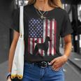 America Flag Poodle Vintage Patriotic Dog Lover Owner T-Shirt Gifts for Her