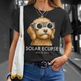 America Totality Solar Eclipse 2024 Cute Doodle Dog Dad Mom T-Shirt Gifts for Her