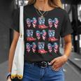 American Flag Boots And Bows 4Th Of July Cowgirl Western T-Shirt Gifts for Her