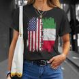 American Flag With Italian Flag Italy T-Shirt Gifts for Her
