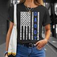 American Flag Police Dad For Cop Father's Day T-Shirt Gifts for Her