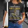 American Veteran Once A Navy Chief Always A Navy Chief T-Shirt Gifts for Her