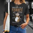 Anatomy Of A Ferret Lover Wildlife Animal Ferret Owner T-Shirt Gifts for Her