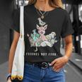 Animals Are Friends Not Food Pig Cow Sheep Vegan Vegetarian T-Shirt Gifts for Her