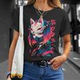 Anime Manga Cyberpunk Aesthetic Techwear Harajuku Kitsune T-Shirt Geschenke für Sie