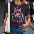 Anime Manga Kitsune Cyberpunk Aesthetic Techwear Harajuku T-Shirt Geschenke für Sie