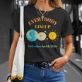 April 8 2024 Earth Moon Sun Cute T-Shirt Gifts for Her