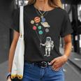 Astronaut Planets Balloons Solar Space Birthday Party T-Shirt Gifts for Her