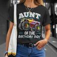 Aunt Of The Birthday Boy Monster Truck Birthday Party T-Shirt Gifts for Her