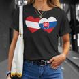 Austria Flag Slovak Flag Austria Slovakia T-Shirt Geschenke für Sie