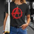 Avec Symbole De L'anarchie Poche Cool Motif Graffiti T-Shirt Cadeaux pour elle