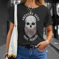 Awesome Dads Have Beards Bearded Skull Fathers Day T-Shirt Gifts for Her