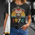 Awesome Since March 1974 Vintage Cat 50Th Birthday T-Shirt Gifts for Her