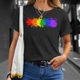 Bandera Del Orgullo Gay Humano Lgbt Bandera Del Arco Iris Camiseta unisex Regalos para ella