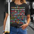 Banderas Internacionales Del Mundo Banderas Mapa Del Mundo Camiseta unisex Regalos para ella