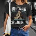 Barrel Racing Where There Is No Speed Limit Racer T-Shirt Gifts for Her