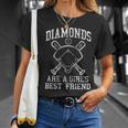 Baseball Girls Diamonds Are A Girls Best Friend Baseball T-Shirt Gifts for Her