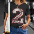 Baseball Jersey Number 2 Vintage T-Shirt Gifts for Her