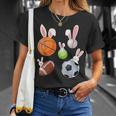 Basketball Baseball Football Soccer Sports Easter Bunny T-Shirt Gifts for Her