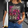 Batik-Dekoration Zum 18 Geburtstag Tolle Seit April 2006 T-Shirt Geschenke für Sie