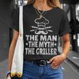 Bbq Der Mann Der Mythos Der Griller Lustiger Papaatertag T-Shirt Geschenke für Sie