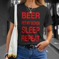 Beer Pet Bichon Sleep Repeat Red CDogCuteLove T-Shirt Gifts for Her