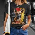 Berger Malinois Belgian Malinois Avec Drapeau Grunge T-Shirt Cadeaux pour elle
