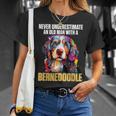 Bernedoodle Dog Breed Pet Never Underestimate A Old Man T-Shirt Gifts for Her