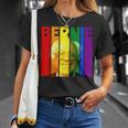 Bernie Sanders Gay Lgbtq Rainbow Vintage Democrat Voter T-Shirt Gifts for Her