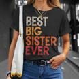 Best Big Sister Ever Sibling Vintage Distressed Big Sister T-Shirt Gifts for Her