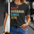 Best Husband Since 1974 For 50Th Golden Wedding Anniversary T-Shirt Gifts for Her