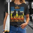 Best Lab Mom Ever Black Yellow Chocolate Matching Parents T-Shirt Gifts for Her
