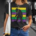 Bigfoot Sasquatch Beads Purple Green Yellow Mardi Gras T-Shirt Gifts for Her
