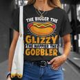 The Bigger The Glizzy The Happier The Gobbler Hot Dog T-Shirt Gifts for Her