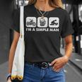 Biker I'm A Simple Man T-Shirt Gifts for Her