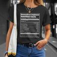 Biomedical Engineer Nutrition Facts Funny T-shirt T-Shirt Gifts for Her