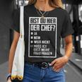 Bist Du Hier Der Chef Bist Du Hier Der Chef Black S T-Shirt Geschenke für Sie