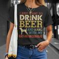 Black And Tan Coonhound Dad Drink Beer Hang With Dog T-Shirt Gifts for Her